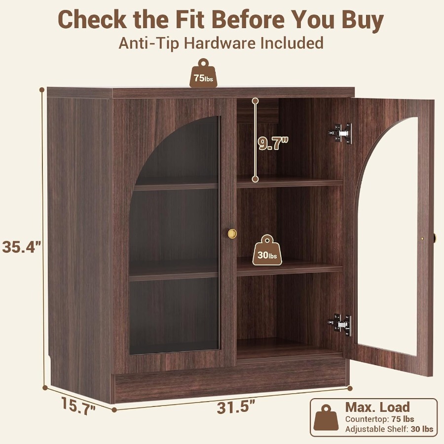 31.5 Aparador tipo buffet para - Storage & Organization reseña y precio