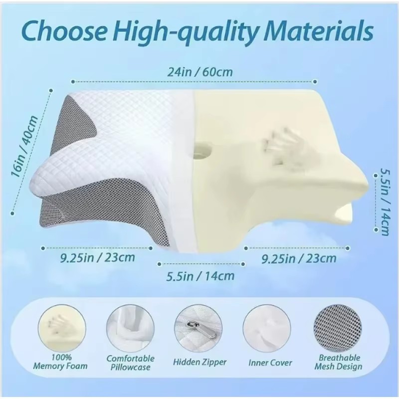 Almohada ortopédica de espuma  - Memory Foam Orthopedic Pillow Neck Pain reseña y precio