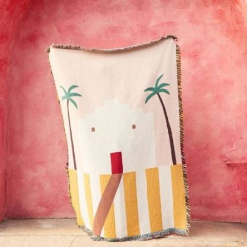 Manta Decorativa Rosa Pastel E - Boho Throw Blanket Fringe reseña y precio
