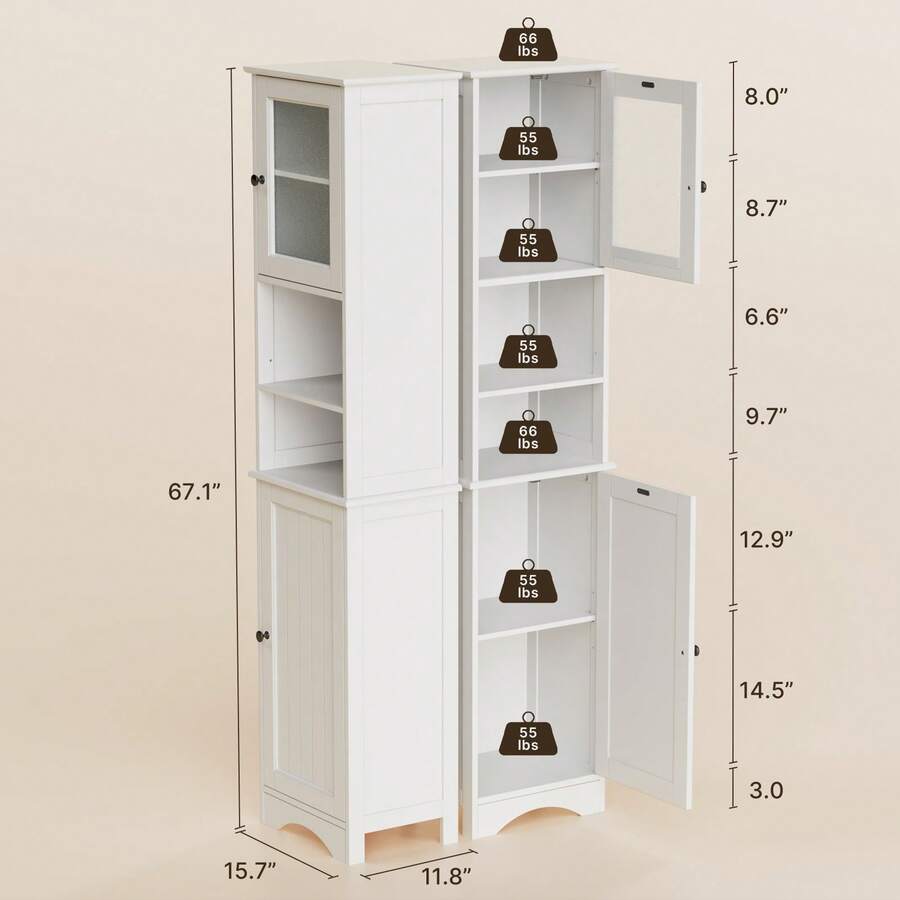 Mueble de baño con puertas de  - Storage & Organization reseña y precio
