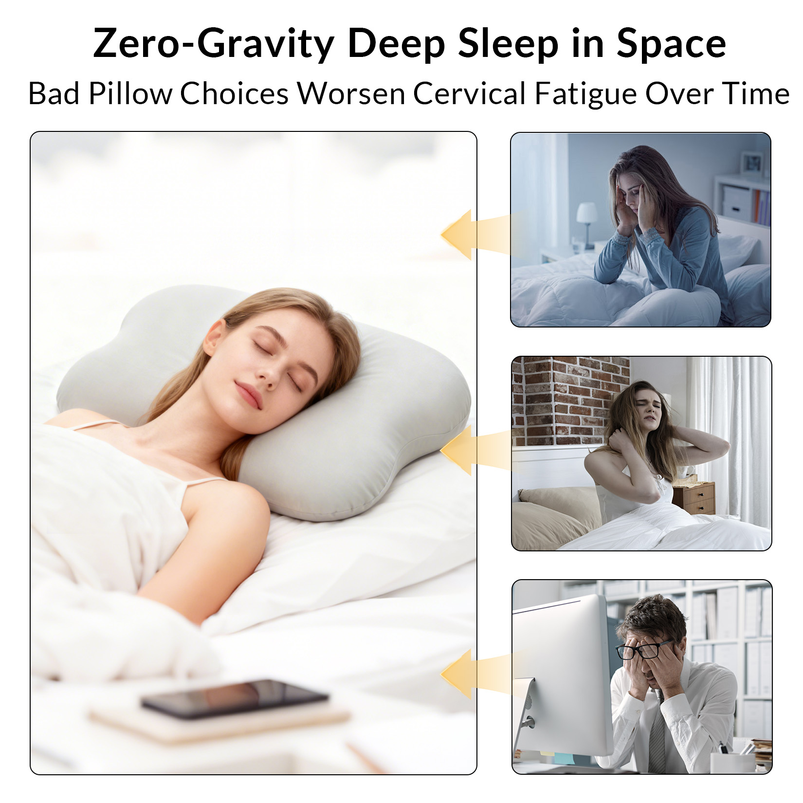 Almohada cervical para aliviar - Memory Foam Orthopedic Pillow Neck Pain reseña y precio